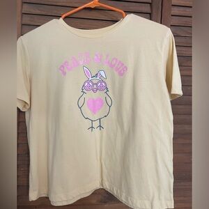 Peace & Love Chick tee XXL